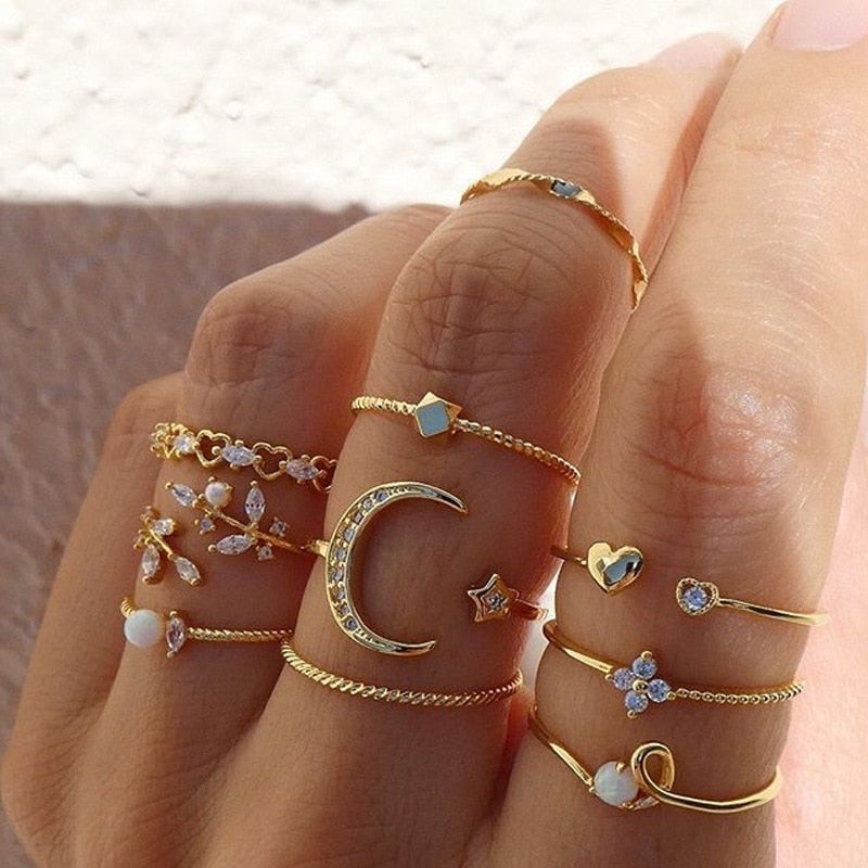 Conjunto Boho (10 anéis)